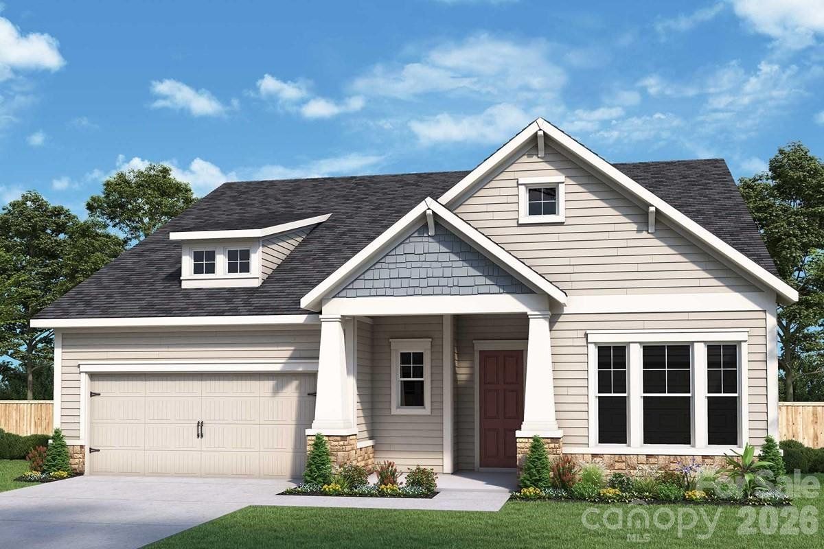 Front exterior of a new home in Encore at Streamside - Tradition Series, Waxhaw, NC, highlighting curb appeal (Image 1). Front exterior of a new home in Encore at Streamside - Tradition Series, Waxhaw, NC, highlighting curb appeal (Image 1).