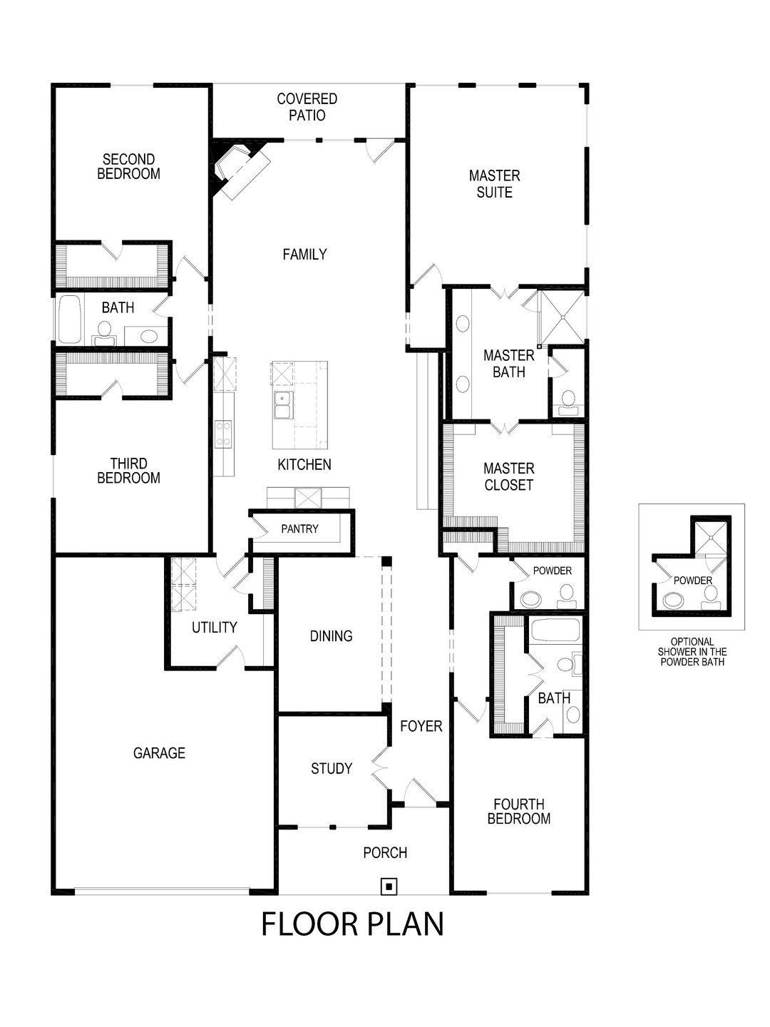 2D floor plan layout of this home in High Country, Burleson, TX (Image 1). 2D floor plan layout of this home in High Country, Burleson, TX (Image 1).
