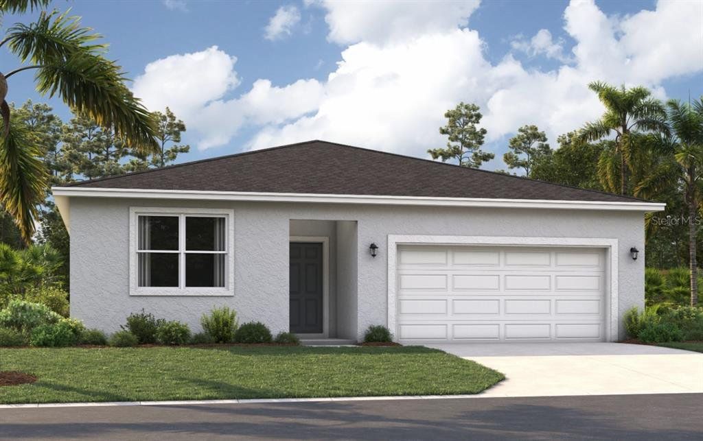 Front exterior of a new home in Hidden Cove, Eustis, FL, highlighting curb appeal (Image 1). Front exterior of a new home in Hidden Cove, Eustis, FL, highlighting curb appeal (Image 1).