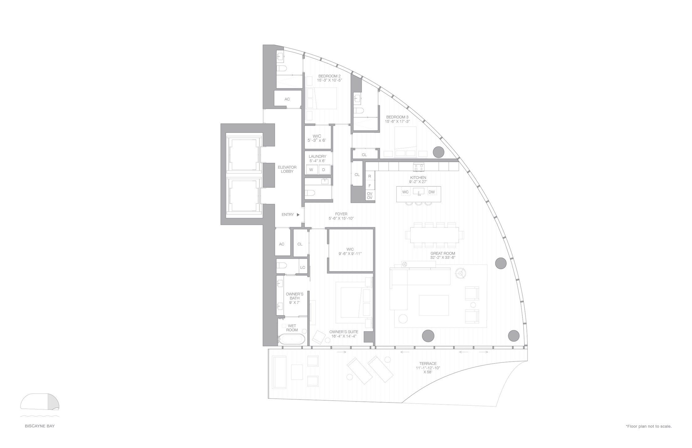 2D floor plan layout for the AAA NORTH by Two Roads Development in EDITION Residences, Miami, FL (Image 1). 2D floor plan layout for the AAA NORTH by Two Roads Development in EDITION Residences, Miami, FL (Image 1).