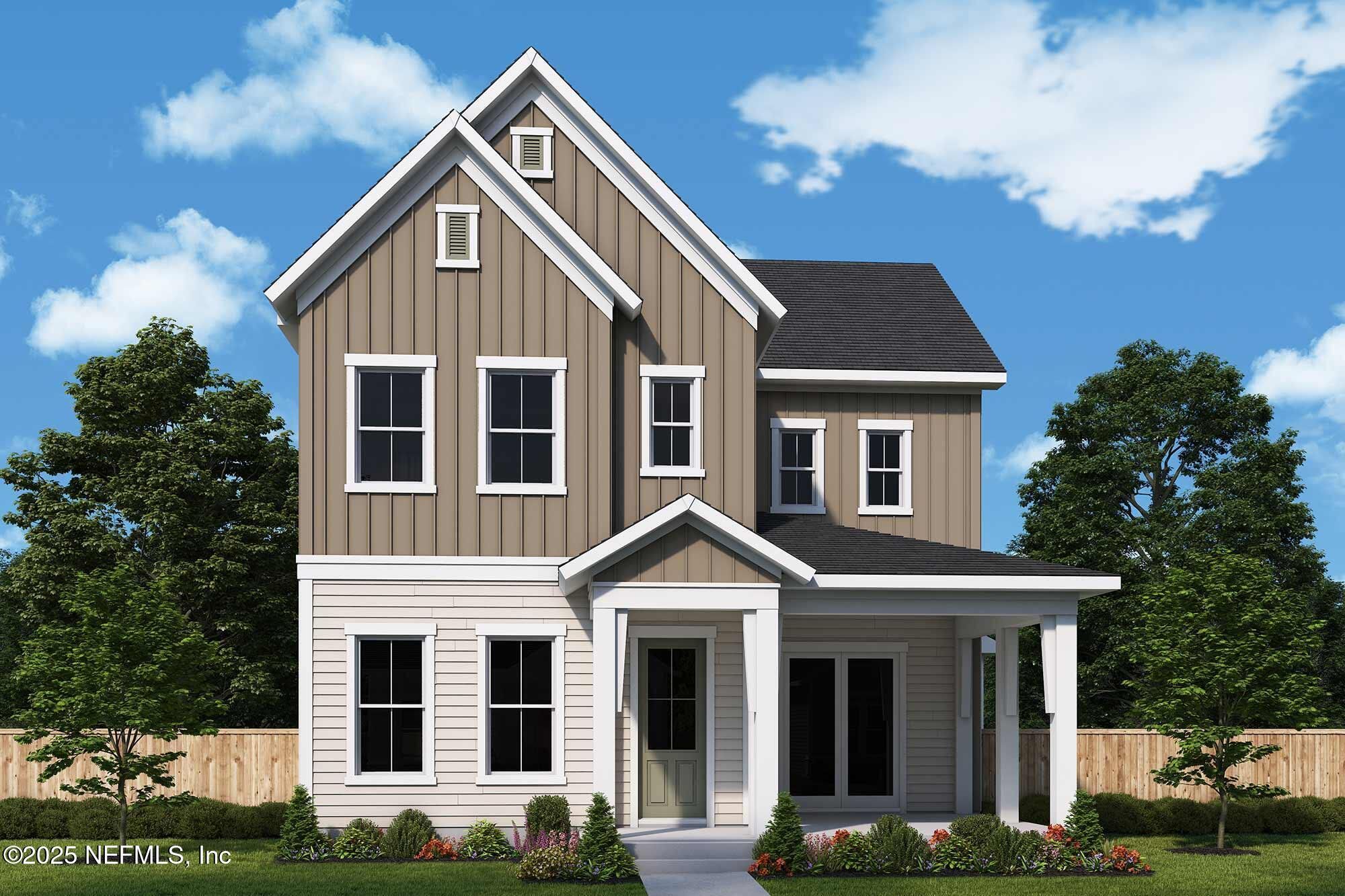 Front exterior of a new home in , Jacksonville, FL, highlighting curb appeal (Image 1). Front exterior of a new home in , Jacksonville, FL, highlighting curb appeal (Image 1).