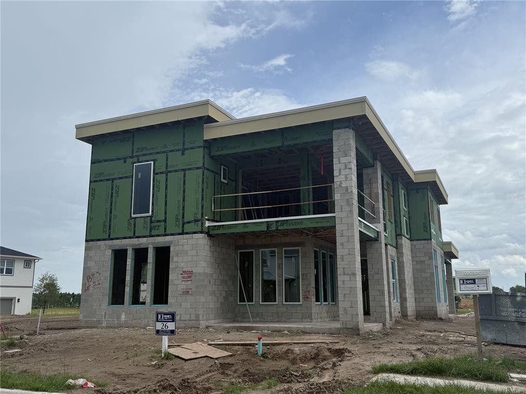 In-progress construction of a new home in Laureate Park, Orlando, FL (Image 1). In-progress construction of a new home in Laureate Park, Orlando, FL (Image 1).