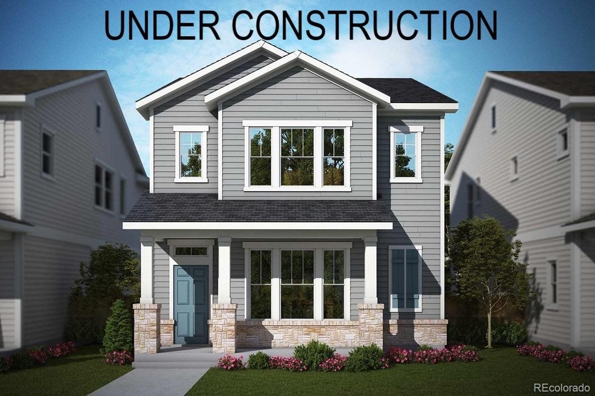 Front exterior of a new home in Revel Crossing at Wolf Ranch – The Outlook Collection, Colorado Springs, CO, highlighting curb appeal (Image 1). Front exterior of a new home in Revel Crossing at Wolf Ranch – The Outlook Collection, Colorado Springs, CO, highlighting curb appeal (Image 1).