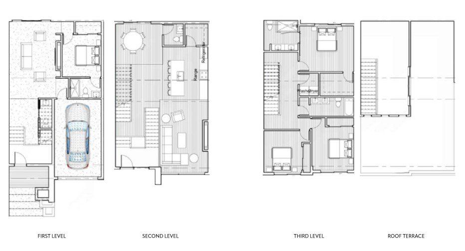 2D floor plan layout for the Unit 102 by PLH Homes in Henderson at East Lake, Atlanta, GA (Image 1). 2D floor plan layout for the Unit 102 by PLH Homes in Henderson at East Lake, Atlanta, GA (Image 1).