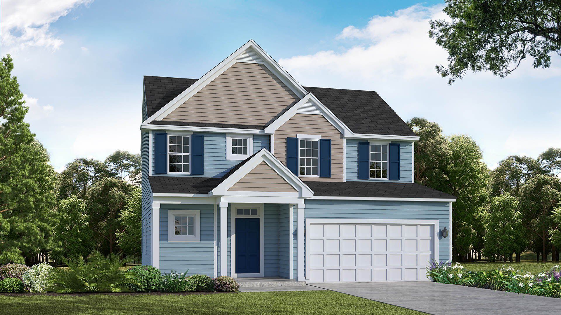 Front exterior of a new home in Spring Oaks, Conway, SC, highlighting curb appeal (Image 1). Front exterior of a new home in Spring Oaks, Conway, SC, highlighting curb appeal (Image 1).