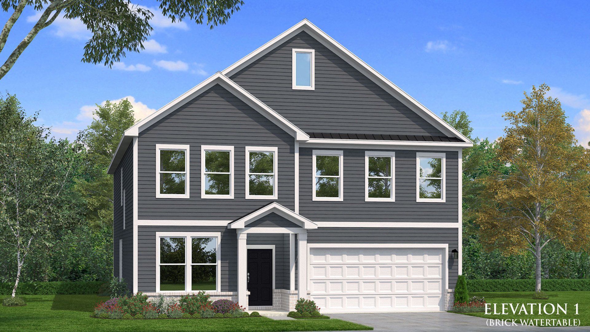 Representative exterior photo of a completed home built from the Brier Creek by DRB Homes in Mason Glenn, Franklinton, NC (Image 1). Representative exterior photo of a completed home built from the Brier Creek by DRB Homes in Mason Glenn, Franklinton, NC (Image 1).