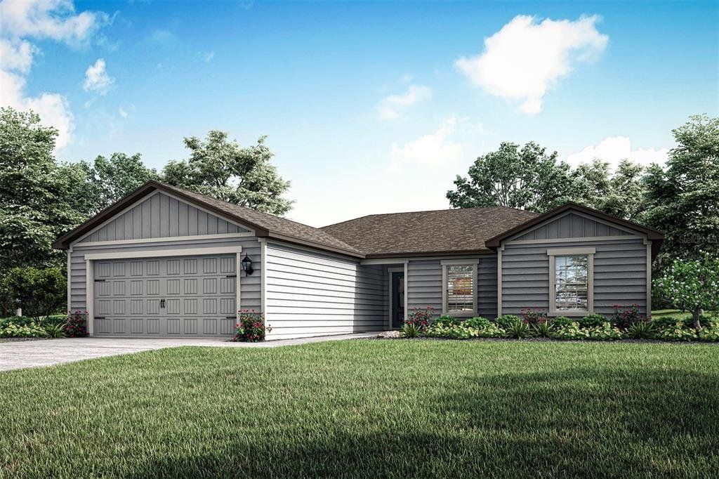 Front exterior of a new home in Marion Oaks, Ocala, FL, highlighting curb appeal (Image 1). Front exterior of a new home in Marion Oaks, Ocala, FL, highlighting curb appeal (Image 1).