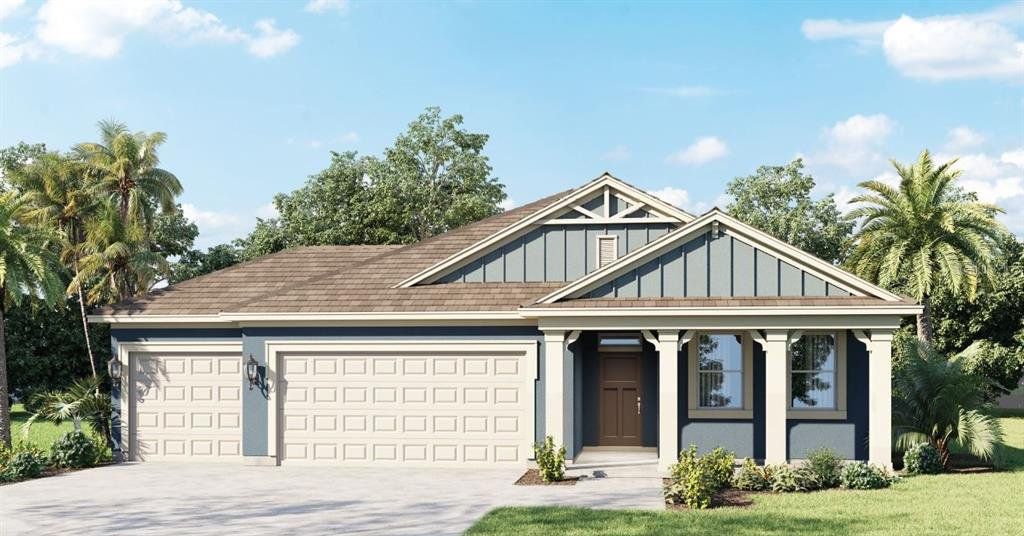 Front exterior of a new home in Wynwood, Ocoee, FL, highlighting curb appeal (Image 1). Front exterior of a new home in Wynwood, Ocoee, FL, highlighting curb appeal (Image 1).