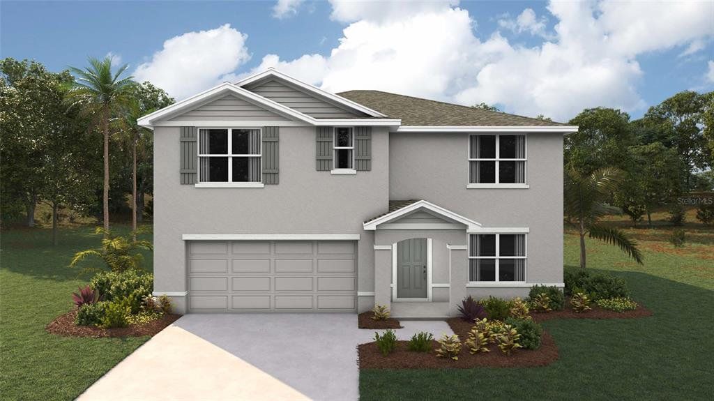 Front exterior of a new home in Ocala Crossings South, Ocala, FL, highlighting curb appeal (Image 1). Front exterior of a new home in Ocala Crossings South, Ocala, FL, highlighting curb appeal (Image 1).