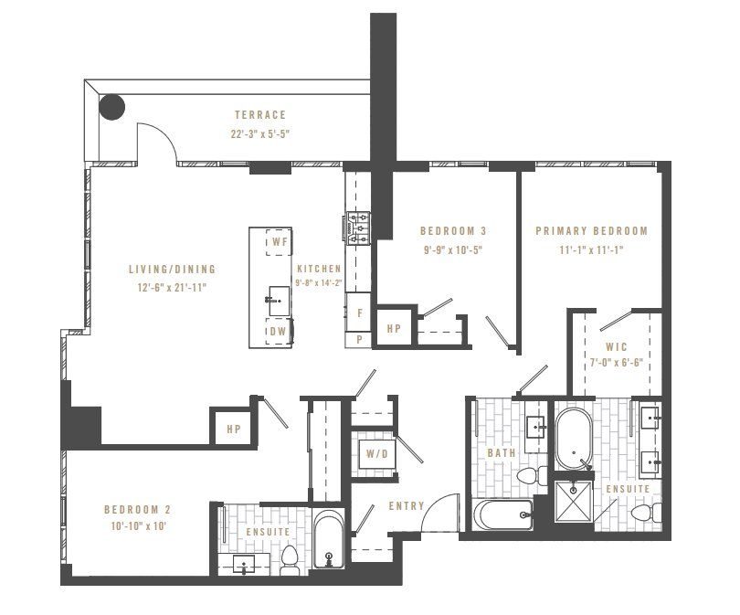 2D floor plan layout for the THE LINCOLN by Amacon in Upton Residences, Denver, CO (Image 1). 2D floor plan layout for the THE LINCOLN by Amacon in Upton Residences, Denver, CO (Image 1).