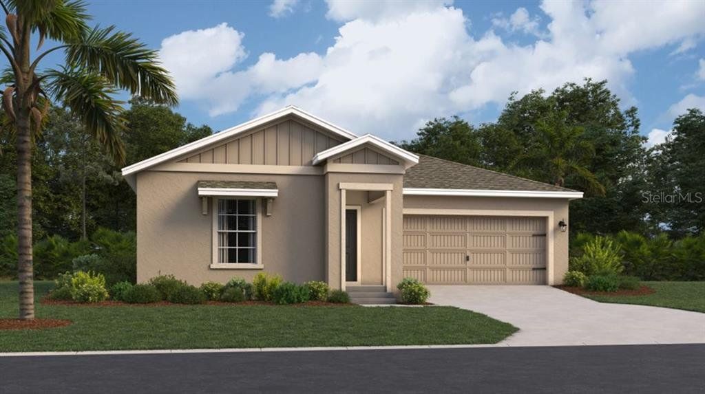 Front exterior of a new home in , Kissimmee, FL, highlighting curb appeal (Image 1). Front exterior of a new home in , Kissimmee, FL, highlighting curb appeal (Image 1).