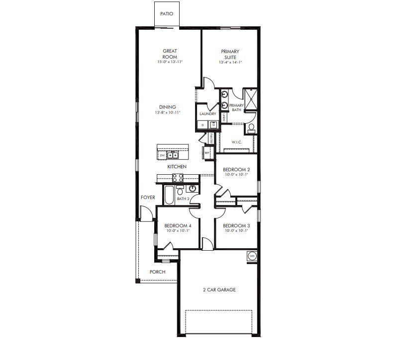2D floor plan layout of this home in Leyland Preserve - Premier Series, Brooksville, FL (Image 1). 2D floor plan layout of this home in Leyland Preserve - Premier Series, Brooksville, FL (Image 1).