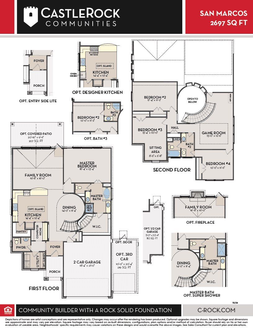 2D floor plan layout for the San Marcos by CastleRock Communities in Lariat, Liberty Hill, TX (Image 1). 2D floor plan layout for the San Marcos by CastleRock Communities in Lariat, Liberty Hill, TX (Image 1).