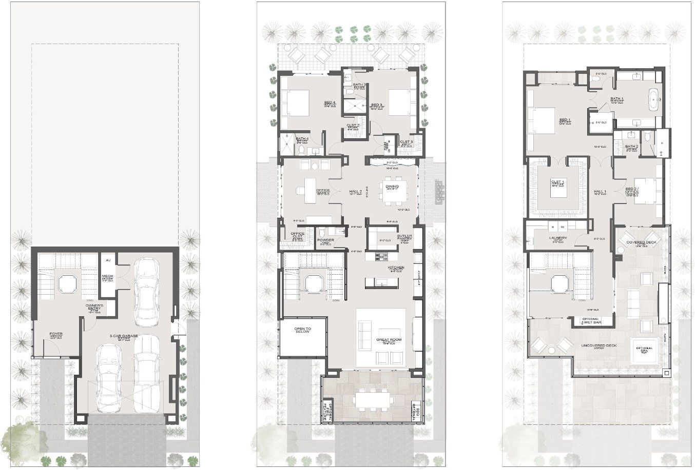 2D floor plan layout for the Cirrus C by Cullum Homes in Ascent at The Phoenician®, Scottsdale, AZ (Image 1).