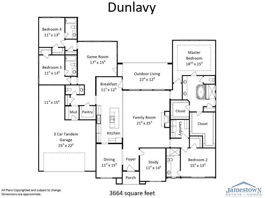 2D floor plan layout for the Dunlavy by Jamestown Estate Homes in Lakeview, Waller, TX (Image 1). 2D floor plan layout for the Dunlavy by Jamestown Estate Homes in Lakeview, Waller, TX (Image 1).