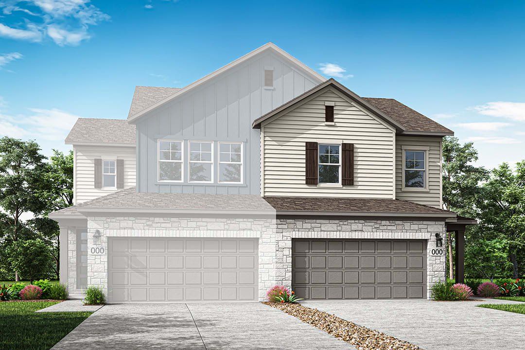 Representative exterior photo of a completed home built from the Bryant by Tri Pointe Homes in Park Central, Georgetown, TX (Image 1). Representative exterior photo of a completed home built from the Bryant by Tri Pointe Homes in Park Central, Georgetown, TX (Image 1).