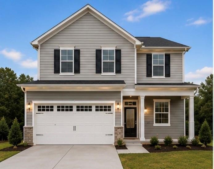 Front exterior of a new home in , Locust Grove, GA, highlighting curb appeal (Image 1). Front exterior of a new home in , Locust Grove, GA, highlighting curb appeal (Image 1).