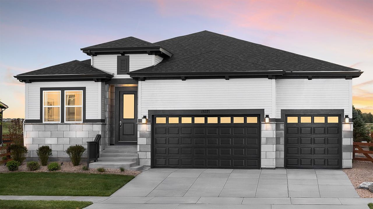 Front exterior of a home in the Talon Pointe community, located in Thornton, CO (Image 2).