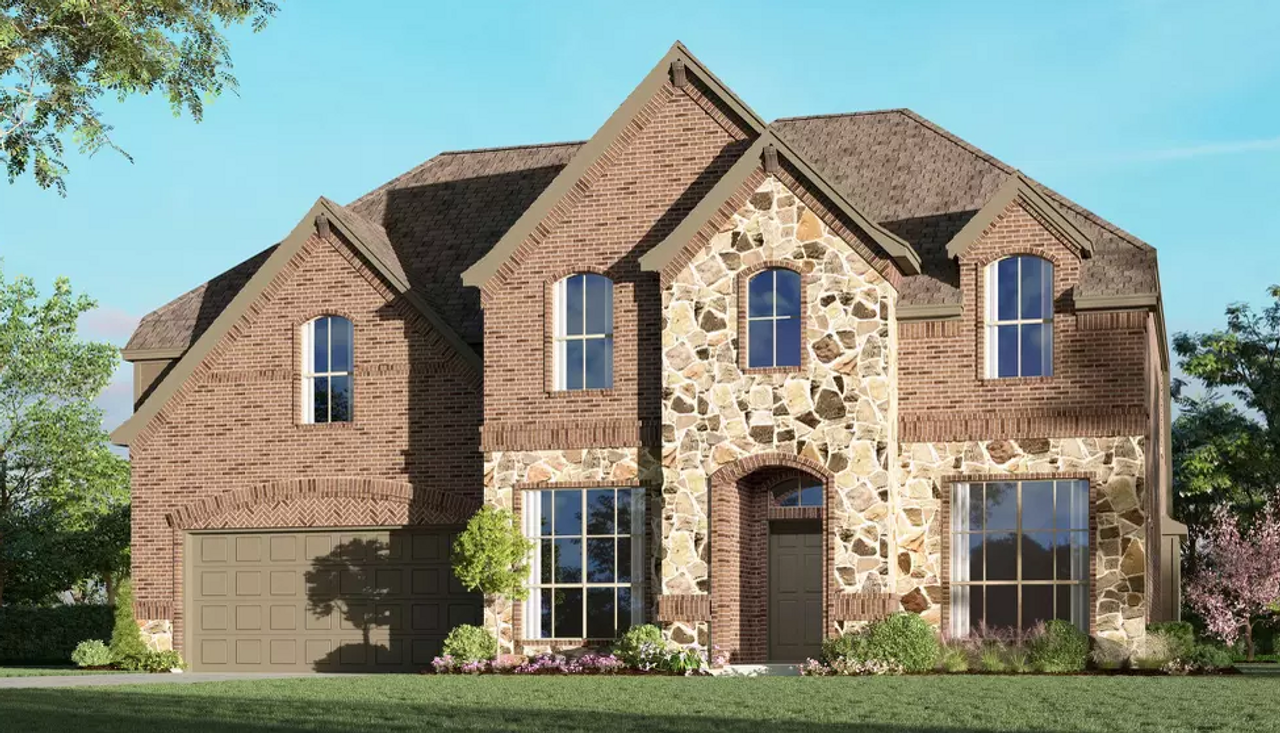 Front exterior of a home in the Oak Hills community, located in Burleson, TX (Image 2).