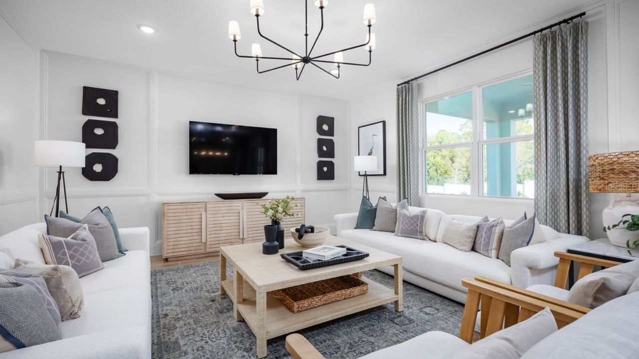 Furnished interior in a model home at Kentucky Square in Sanford (Image 2).