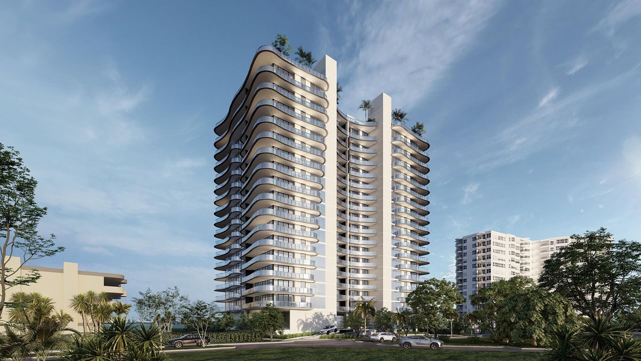 Condo located in Alta Bayshore, North Miami Beach, highlighting architectural design (Image 2).