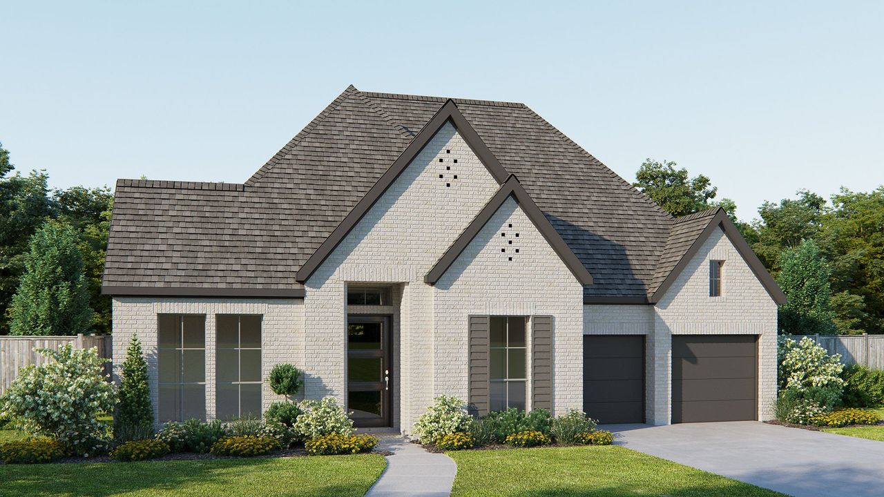 Front exterior of a home in the Mantua 65' community, located in Van Alstyne, TX (Image 2).