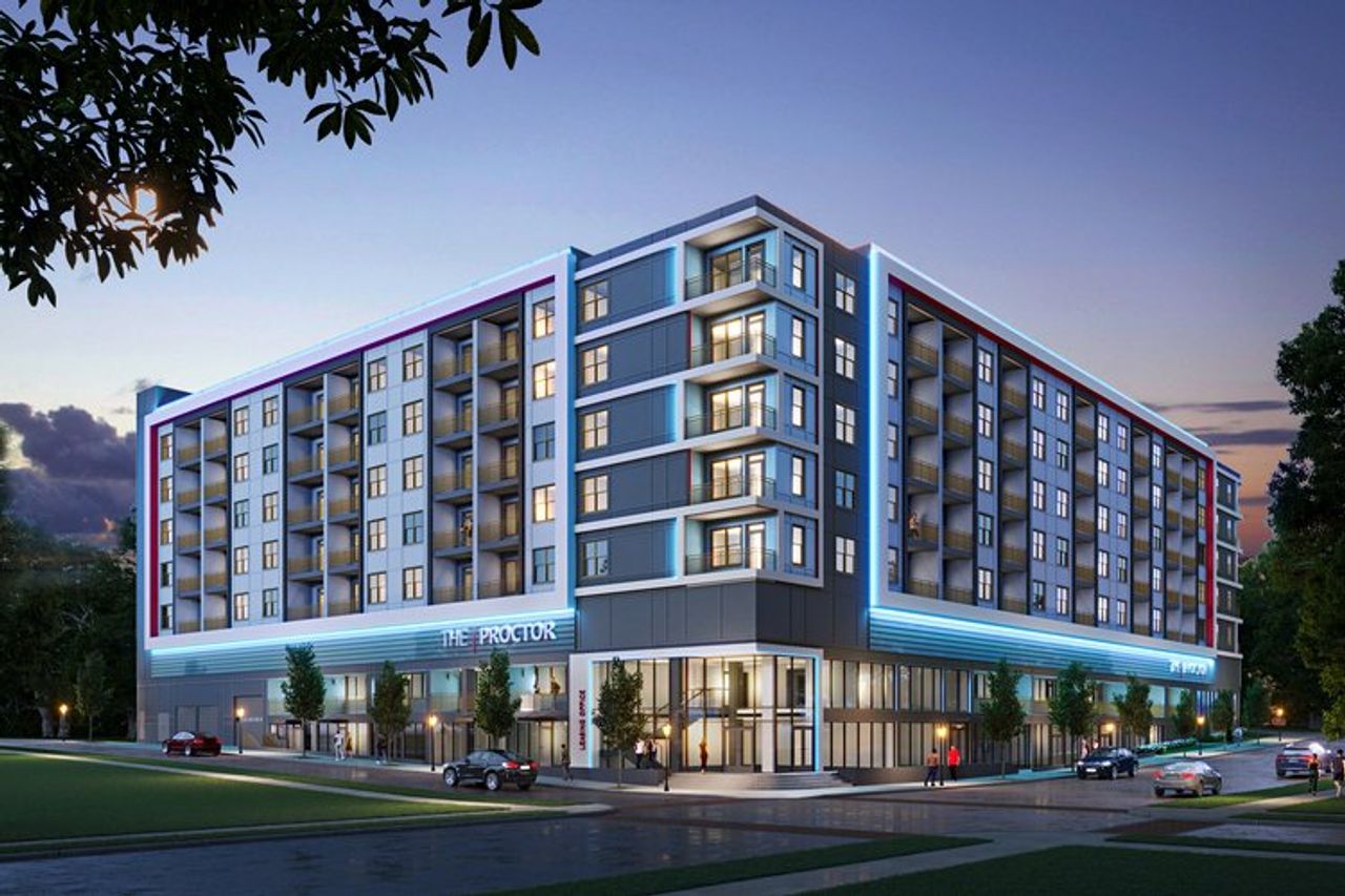 Condo located in The Proctor, Atlanta, highlighting architectural design (Image 2).