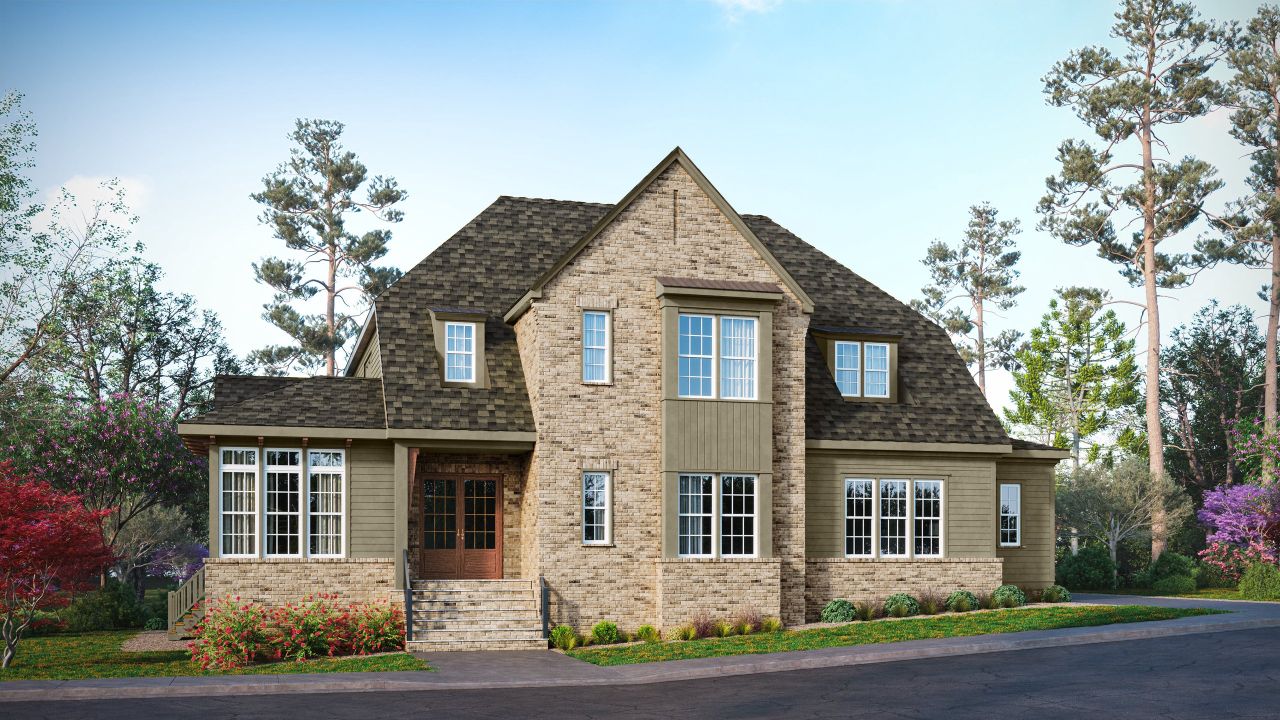 Front exterior of a home in the Blanton's Grove community, located in Wake Forest, NC (Image 2).