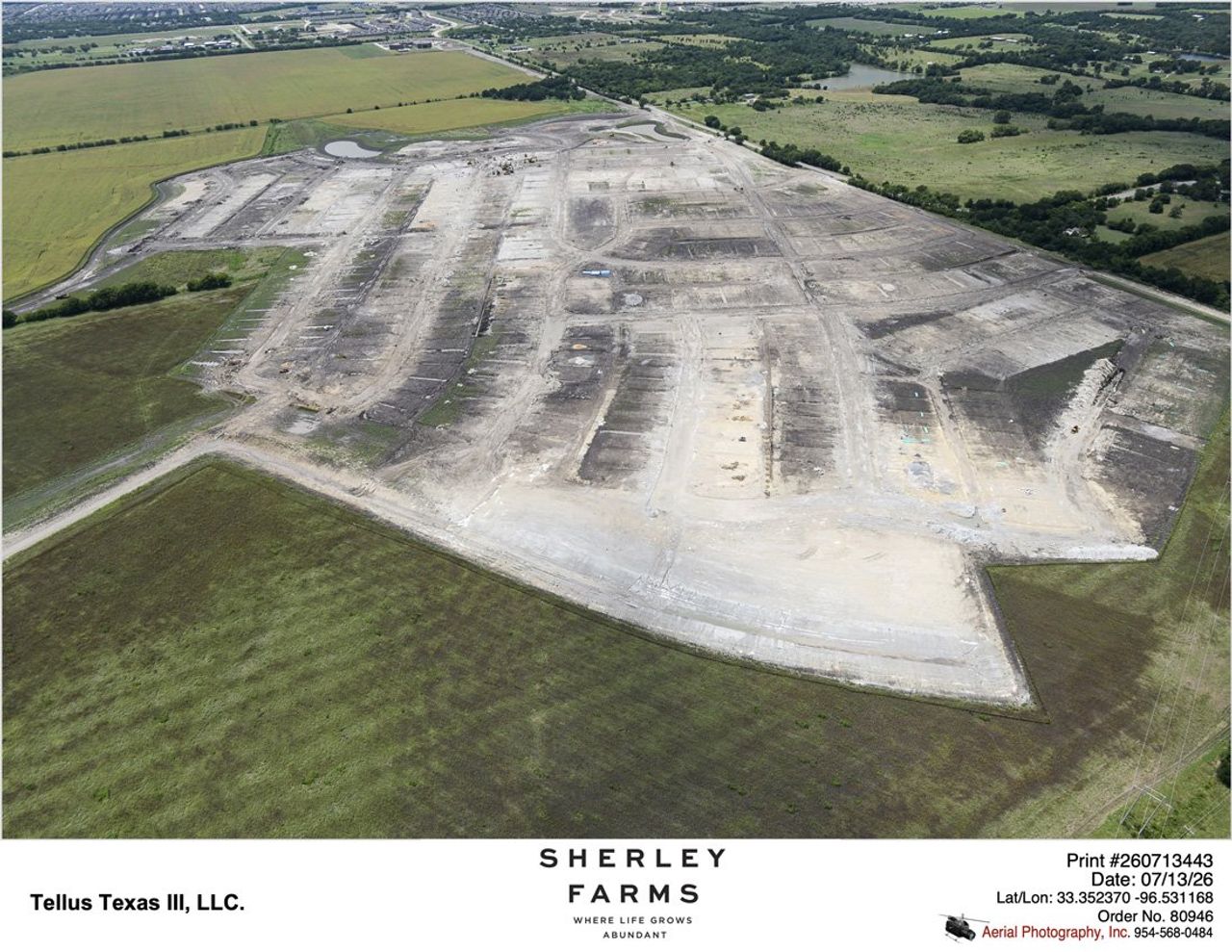 Site preparation and early development at Sherley Farms in Anna, TX (Image 2).