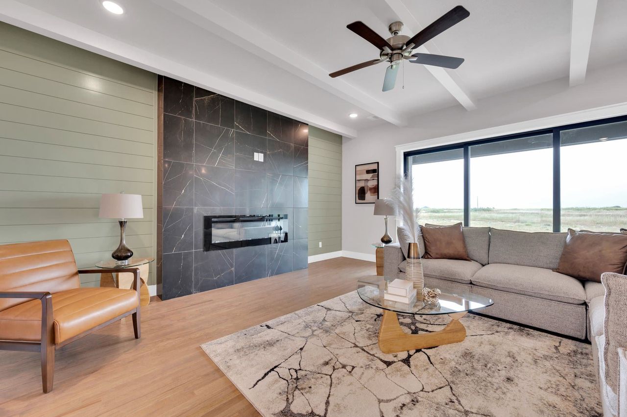 Furnished interior in a model home at Peaks at Lone Elm in Waxahachie (Image 2). Furnished interior in a model home at Peaks at Lone Elm in Waxahachie (Image 2).