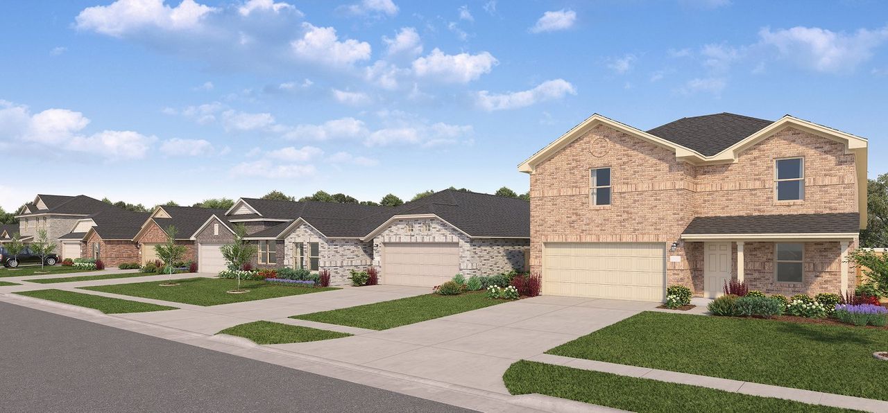 Watermill 3 Sided Brick 1 2 Story Streetscape