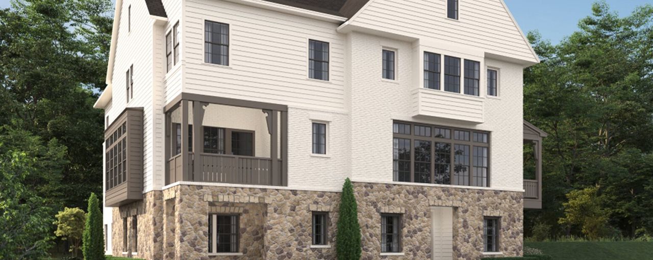 Front exterior of a home in the Aria Tenor Series community, located in Sandy Springs, GA (Image 2).