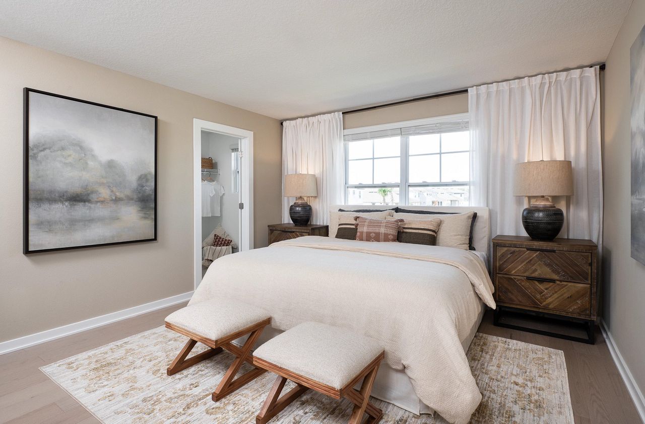 Furnished interior in a model home at Lake Cawood Townhomes in Windermere (Image 2).