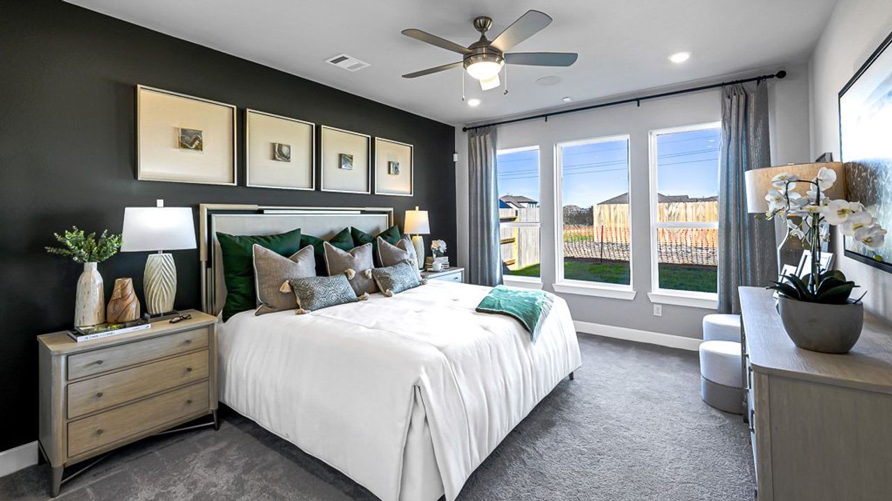 Furnished interior in a model home at Ryehill in Rosenberg (Image 2). Furnished interior in a model home at Ryehill in Rosenberg (Image 2).