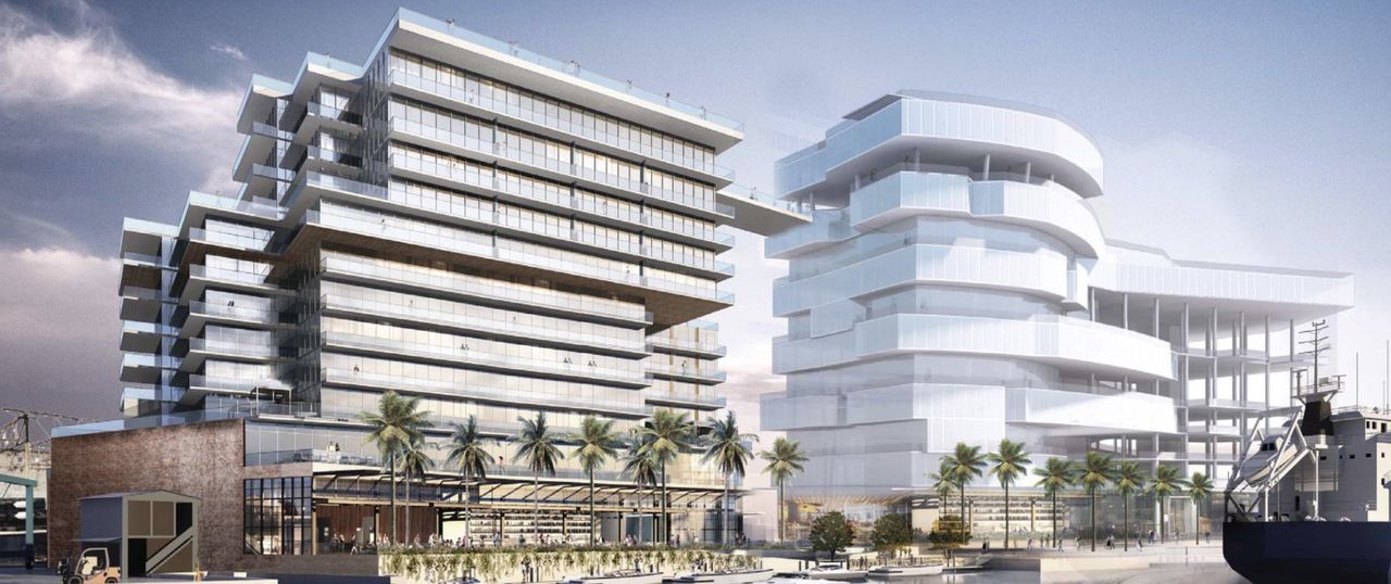 Front exterior of a home in the 555 River House Condos community, located in Miami, FL (Image 2).