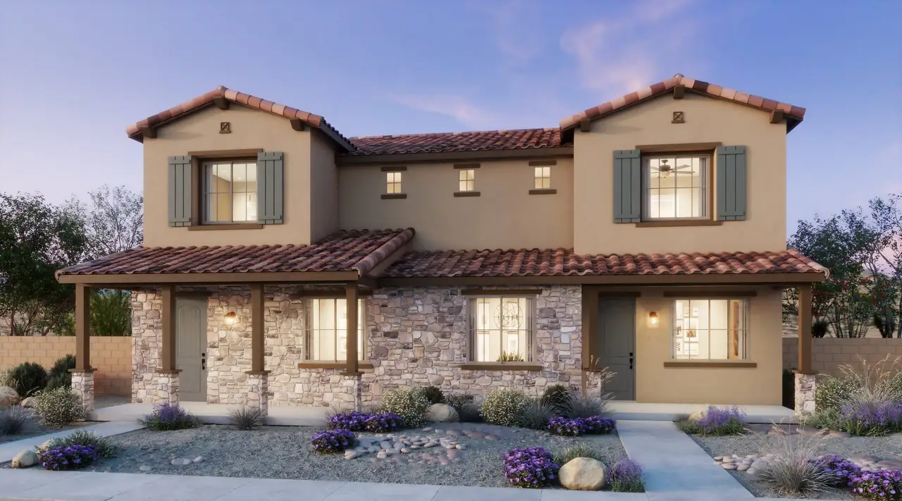 Front exterior of a home in the The Towns at Bella Storia community, located in Gilbert, AZ (Image 2). Front exterior of a home in the The Towns at Bella Storia community, located in Gilbert, AZ (Image 2).