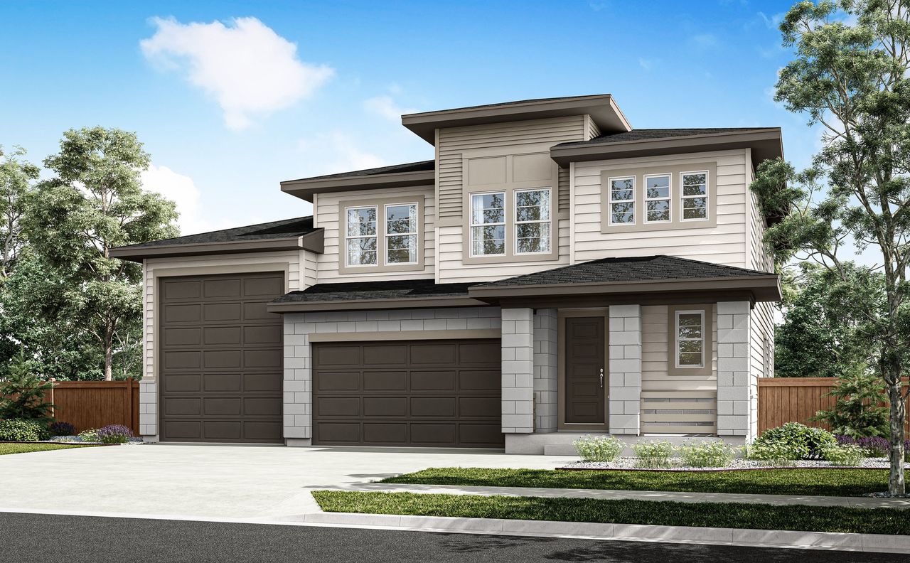 Front exterior of a home in the Auburn at Cordovan community, located in Firestone, CO (Image 2). Front exterior of a home in the Auburn at Cordovan community, located in Firestone, CO (Image 2).