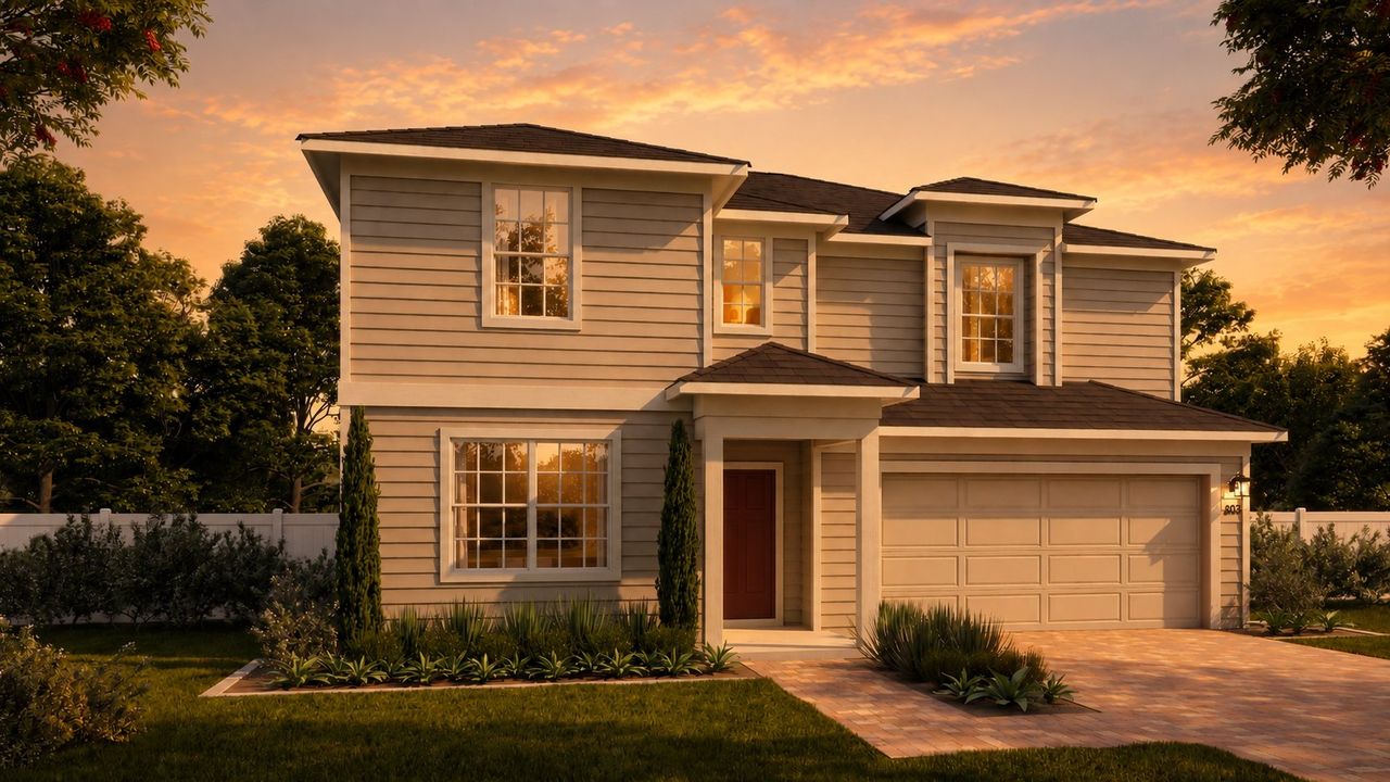 Front exterior of a home in the Windy Oaks community, located in Okahumpka, FL (Image 2).