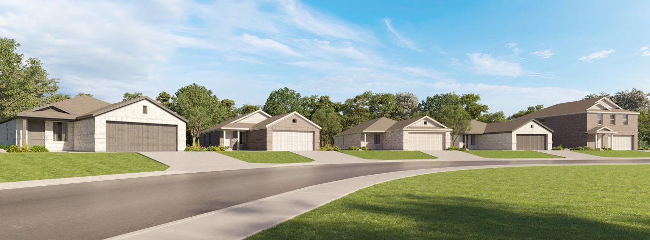 Grove Core Cottage 3 Side Brick Streetscape