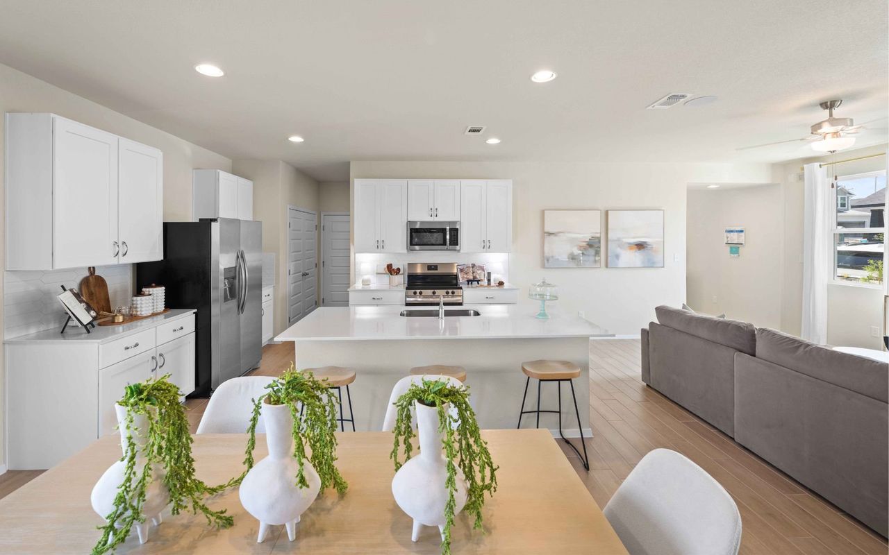 Furnished interior in a model home at Heritage Mill in Hutto (Image 2).