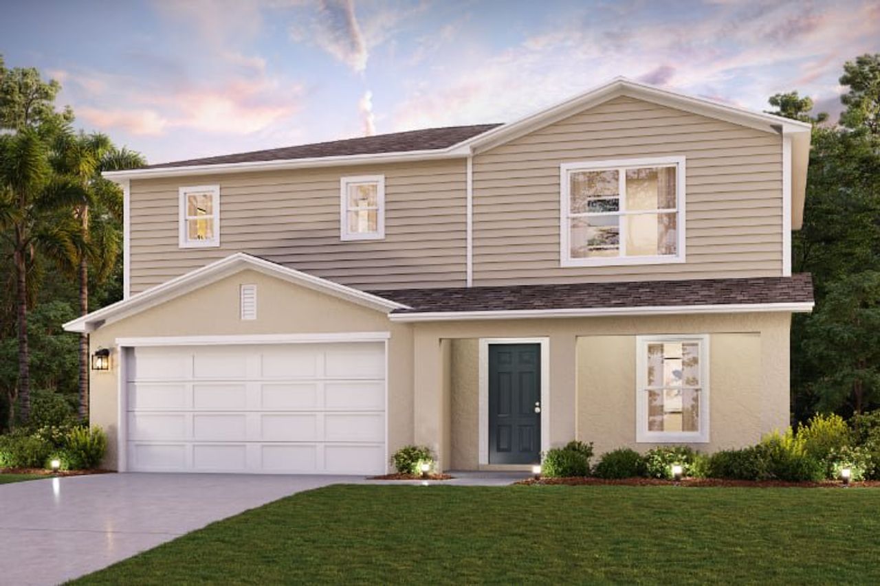 A house with a garage. A house with a garage.