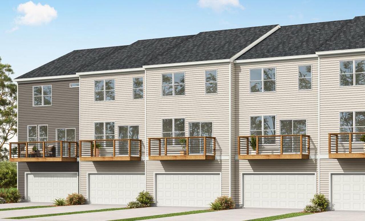Exterior details of a home in 40 at White Oak Townhomes, Garner (Image 2).