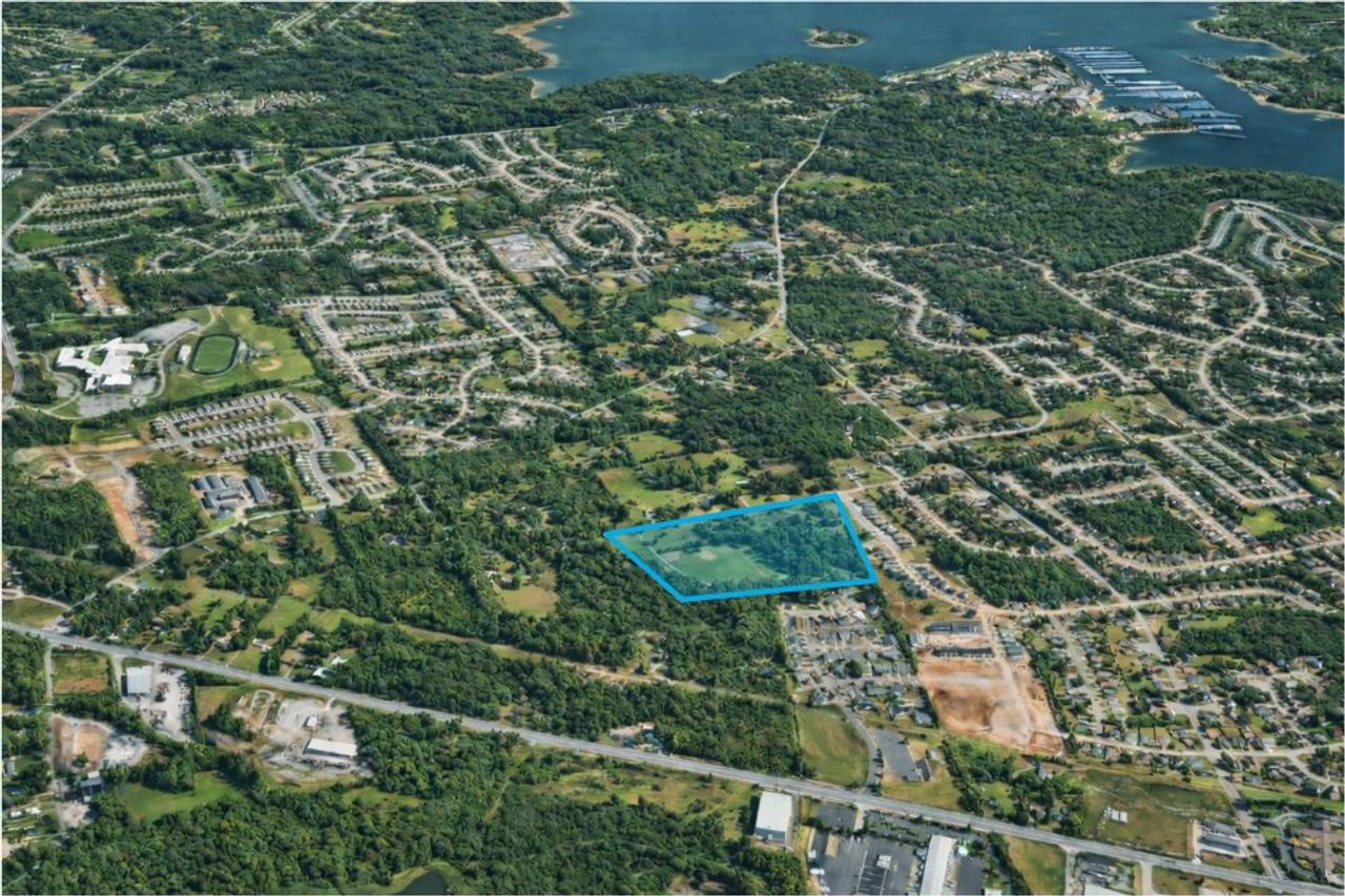 A large area with buildings and roads.