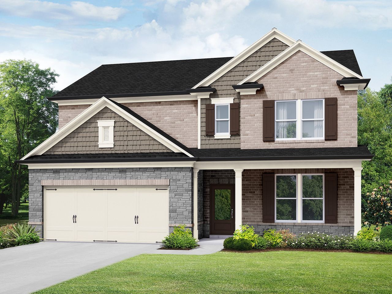Front exterior of a home in the The Landings at Jodeco community, located in Stockbridge, GA (Image 2).