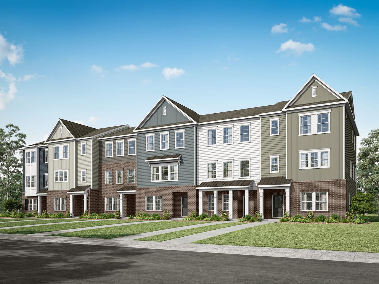 Front exterior of a home in the The Grove at Latta Park community, located in Durham, NC (Image 2).