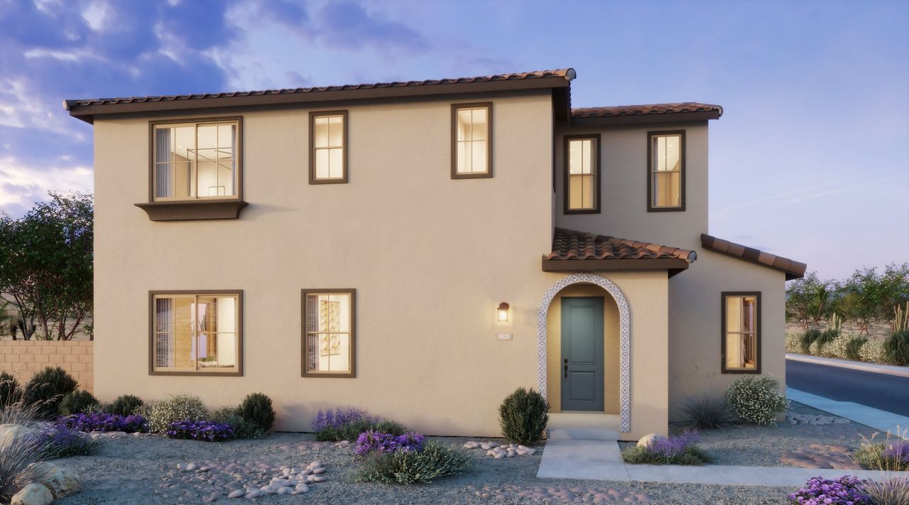 Front exterior of a home in the The Courts at Bella Storia community, located in Gilbert, AZ (Image 2). Front exterior of a home in the The Courts at Bella Storia community, located in Gilbert, AZ (Image 2).