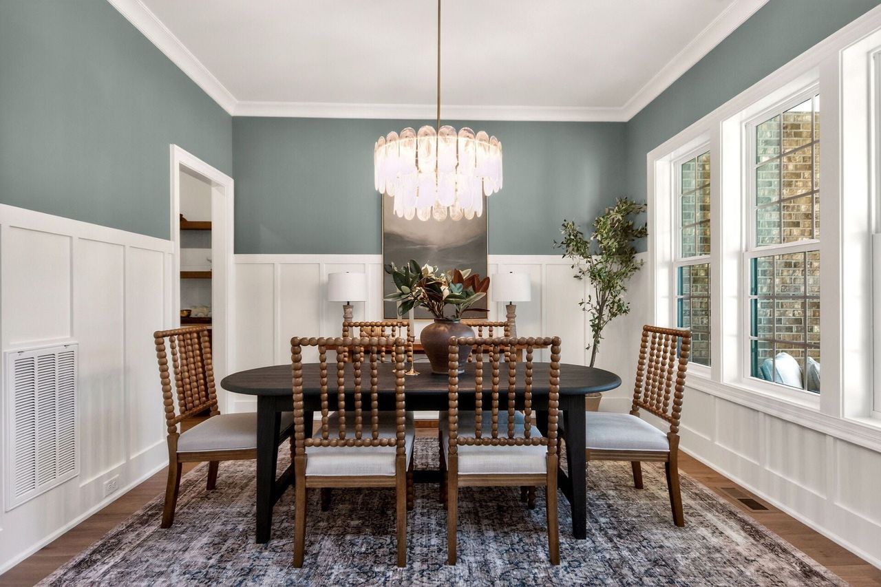 Furnished interior in a model home at Lowery Estates in Wake Forest (Image 2).