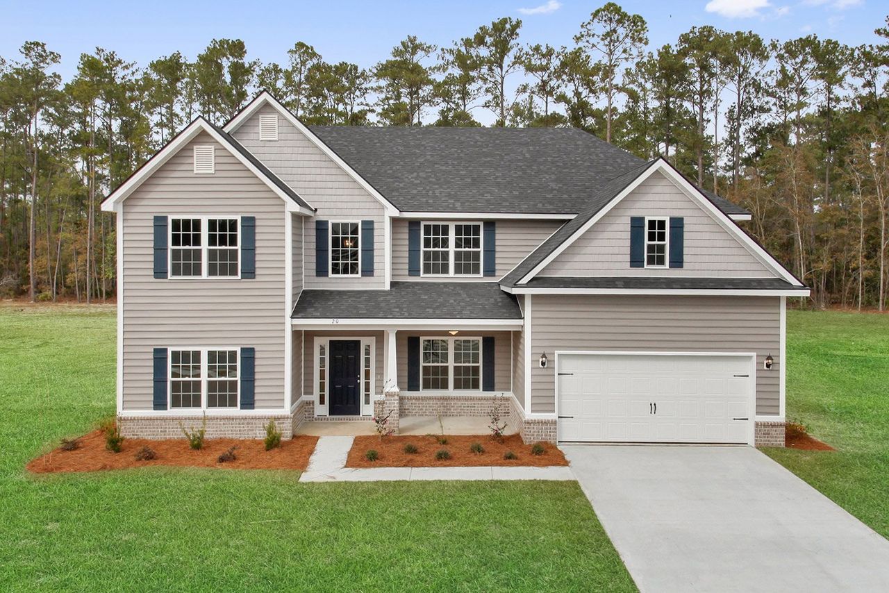 Front exterior of a home in the Tranquil South community, located in Hinesville, GA (Image 2). Front exterior of a home in the Tranquil South community, located in Hinesville, GA (Image 2).
