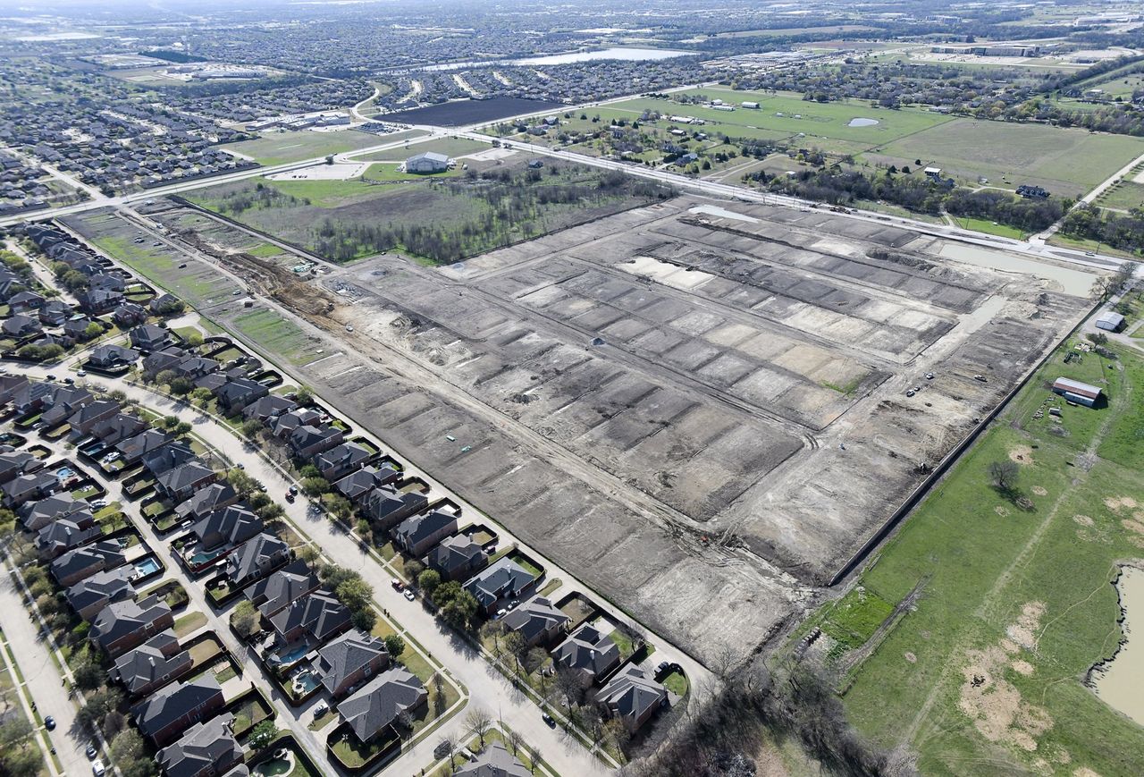 Site preparation and early development at Country Club Estates in Wylie, TX (Image 2).