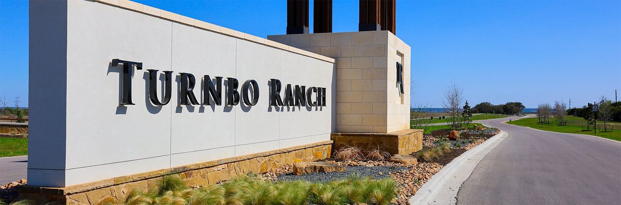 Entrance to the Turnbo Ranch community in Killeen, TX, featuring signage and landscaping (Image 2). Entrance to the Turnbo Ranch community in Killeen, TX, featuring signage and landscaping (Image 2).